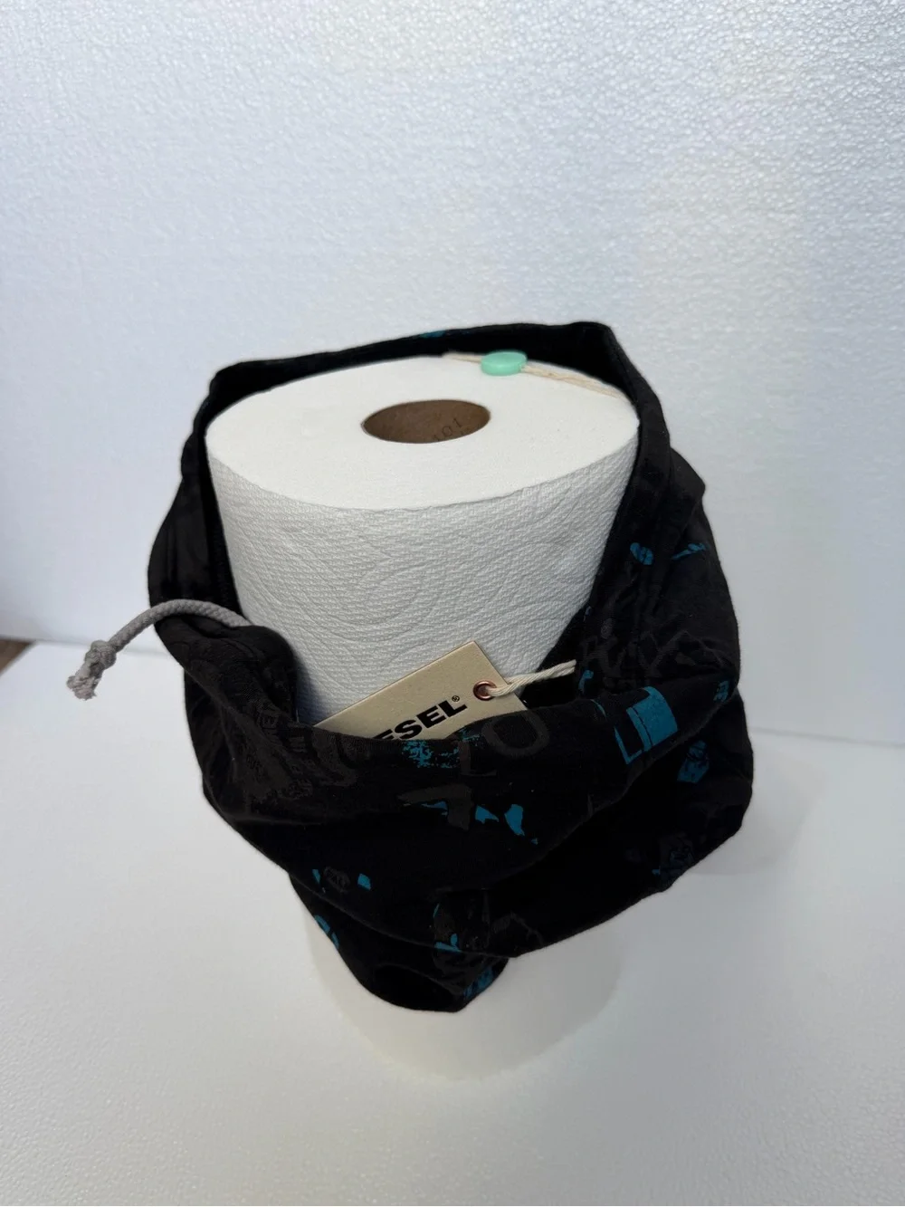 Diesel  neck gaiter blue with Teal Accent